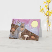 "Foraging in Wild" Eichhörnchen-Grüße-Karte Karte (Gelbe Blume)