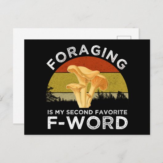 Foraging ist meine zweite Lieblings-F-Word Chanter Postkarte (Vorne/Hinten)