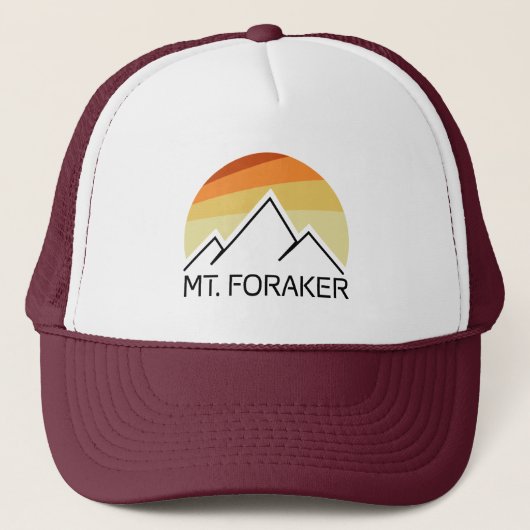 Foraker Alaska Retro Truckerkappe (Vorderseite)