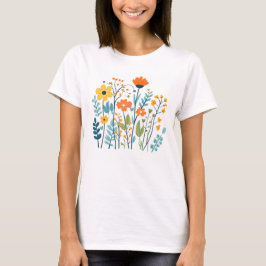 Foral Printed T - Shirt for Girl for Women