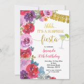 Forale Überraschung Fiesta Geburtstag Einladung (Vorderseite)