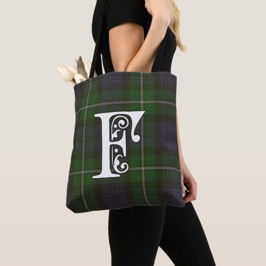 Forbes Clan Tartan Monogram Tasche (Von Nahem)