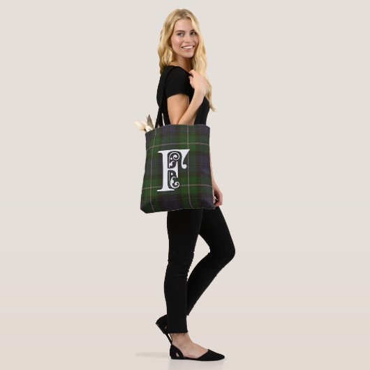 Forbes Clan Tartan Monogram Tasche (Am Model)