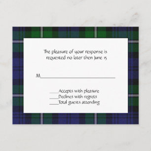 Forbes Kariert RSVP Card Karte