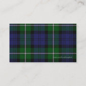 Forbes schottischer Tartan-karierte Visitenkarte (Rückseite)