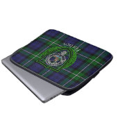 Forbes Scottish Clan Tartan and Crest  Laptopschutzhülle (Vorne Knopf)
