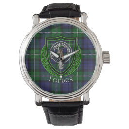 Forbes Scottish Clan Tartan & Crest Armbanduhr