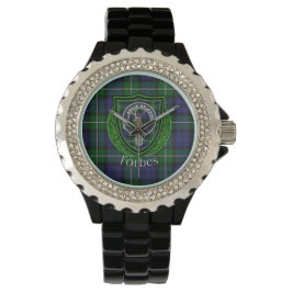 Forbes Scottish Clan Tartan & Crest Armbanduhr