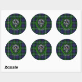 Forbes Scottish Clan Tartan & Crest Runder Aufkleber (Blatt)