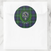 Forbes Scottish Clan Tartan & Crest Runder Aufkleber (Tasche)