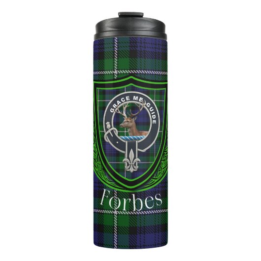Forbes Scottish Clan Tartan & Crest Thermosbecher (Vorderseite)