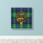 Forbes Scottish Wappen und Tartan Canvas print Leinwanddruck (Insitu (Holzboden))