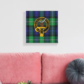 Forbes Scottish Wappen und Tartan Canvas print Leinwanddruck (Insitu (Wohnzimmer))
