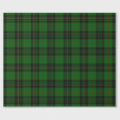 Forbes tartan green black kariert geschenkpapier (Flach)