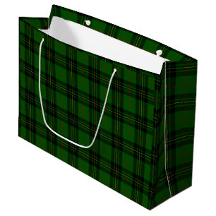 Forbes tartan green black kariert große geschenktüte