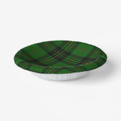 Forbes tartan green black kariert pappteller (Gewinkelt)