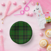 Forbes tartan green black kariert pappteller (Party)