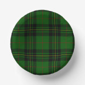 Forbes tartan green black kariert pappteller (Vorderseite)