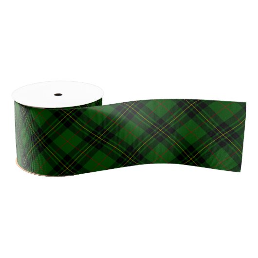 Forbes tartan green black kariert ripsband (Spule)