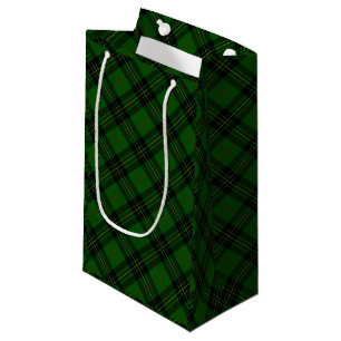 Forbes-Tartan Grün-Schwarz Karo Kleine Geschenktüte