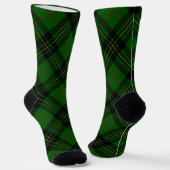 Forbes-Tartan grün-schwarzes Karo Socken (Gewinkelt)