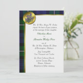 Forbes Tartan Kariert Wedding Einladung (Stehend Vorderseite)