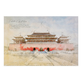 Forbidden City Beijing Poster