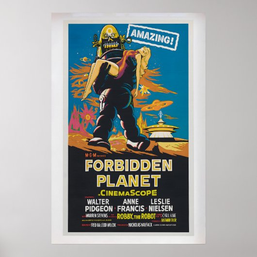 Forbidden Planet Poster  Vintage Movie Poster 1 (Vorne)
