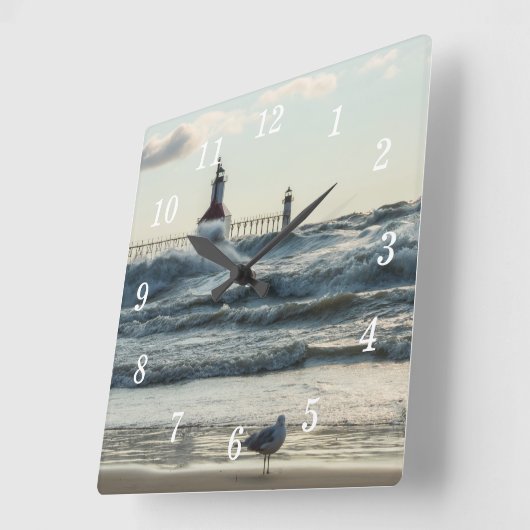 Force Behind Beauty Wall Clock Quadratische Wanduhr (Winkel)