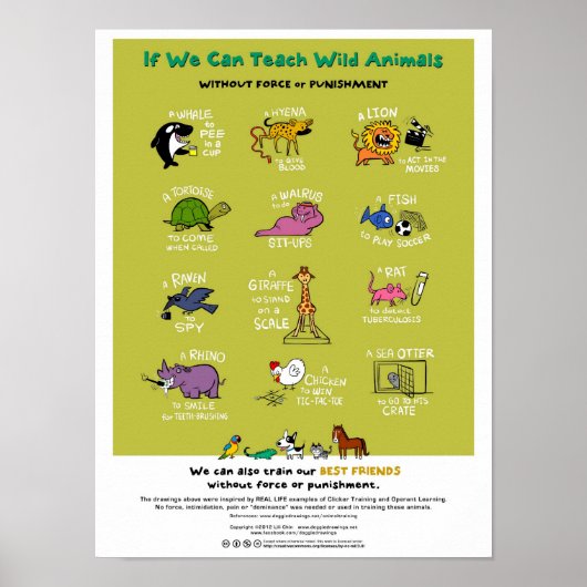 Force-Free Animal Training Poster (18"x24") (Vorne)