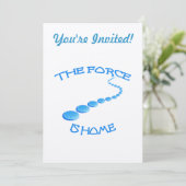 Force ist Zuhause Frisbee Einladung (Stehend Vorderseite)