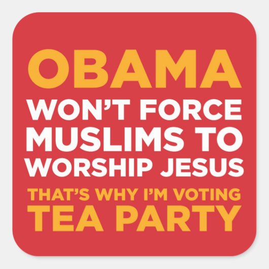 Force Moslems Quadratischer Aufkleber (Vorderseite)