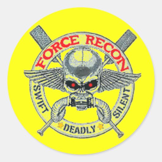FORCE RECON RUNDER AUFKLEBER (Vorderseite)