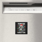 Forced Family Fun – Funny Sarcastic Raccoon Xmas C Magnet (In Situ (Geschirrspüler))