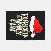 Forced Family Fun Sarcastic Christmas Funny Gift Fleecedecke (Vorderseite (Horizontal))