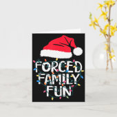 Forced Family Fun Sarcastic Christmas Funny Men Wo Karte (Gelbe Blume)