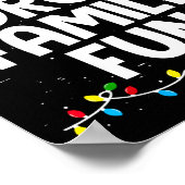 Forced Family Fun Sarcastic Christmas Funny Men Wo Poster (Ecke)