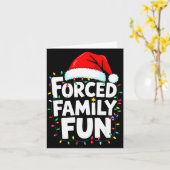 Forced Family Fun Shirt Men Women Kids Christmas P Karte (Gelbe Blume)
