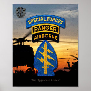 Forces Green Berets Rangers SF SFG Poster
