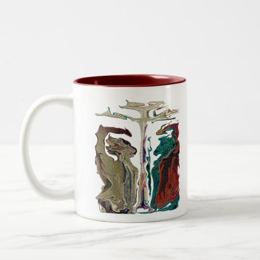 "Forces" von Michael Crozz Zweifarbige Tasse (Links)