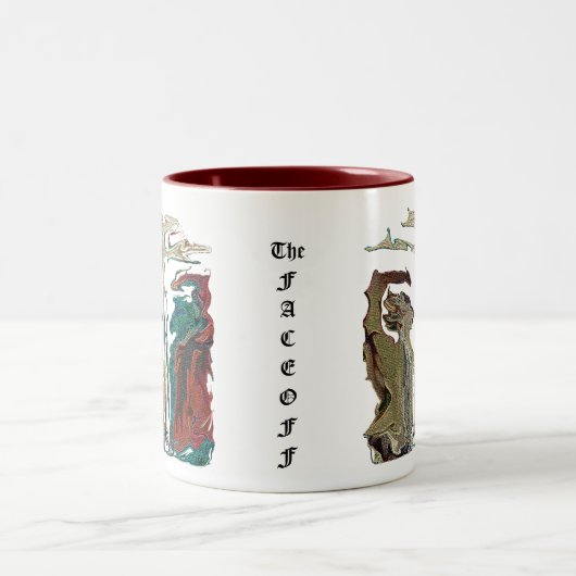 "Forces" von Michael Crozz Zweifarbige Tasse (Mittel)