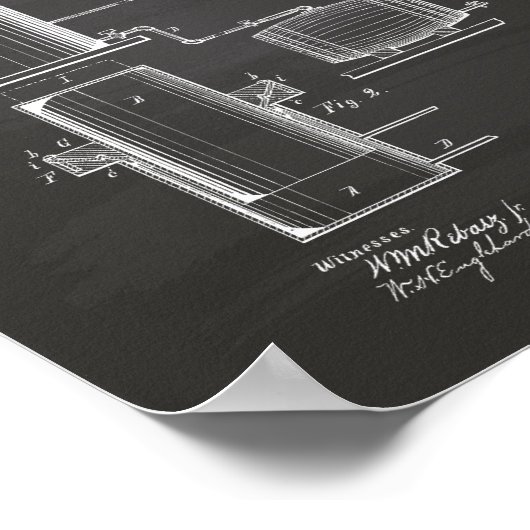 Forcing Beer 1879 Patent Art - Chalkboard Poster (Ecke)