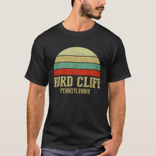 FORD CLIFF PENNSYLVANIA Vintag Retro Sunset T-Shirt