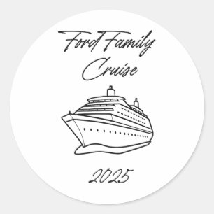 Ford Familienkreuzfahrt 2025 Runder Aufkleber
