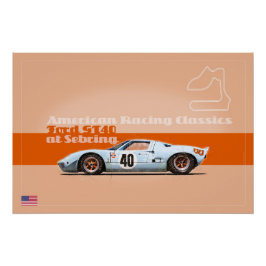 Ford GT40 at Sebring Poster