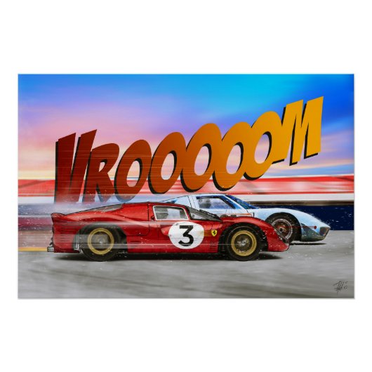 Ford GT40 vs Ferrari 330 Poster (Vorderseite)