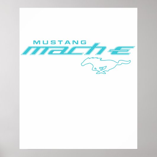 Ford Mustang Mach-E Blaues Logo Poster (Vorne)