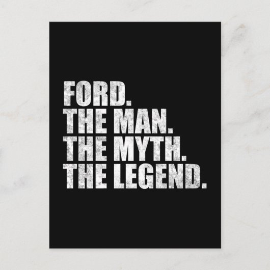 Ford Name, Ford Der Mann Der Mythos Die Legende Postkarte (Vorderseite)