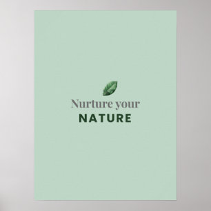 Fördere deine Natur Minimal Motivationsposter Poster