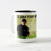 FORDERN SIE AUF ABENTEUER ZWEIFARBIGE TASSE (Vorderseite Links)